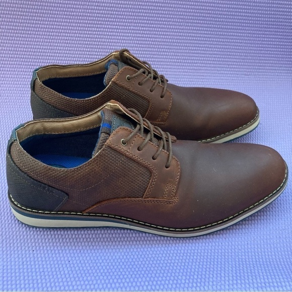 Nunn Bush Circuit Plain Toe Leather Oxfords Brown 2 -Tone Men’s 10M - Picture 1 of 8